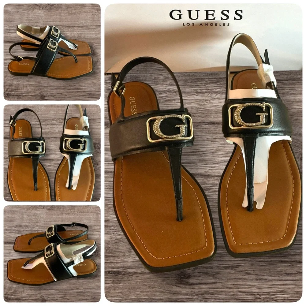 Guess Gwarenna Slingback Thong Sandals NIB Size 9 - Picture 1 of 8